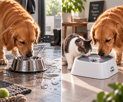 Floating Dog Water Bowl – Slow Drinking, Splash-Resistant, Non-Skid & Large Capacity
