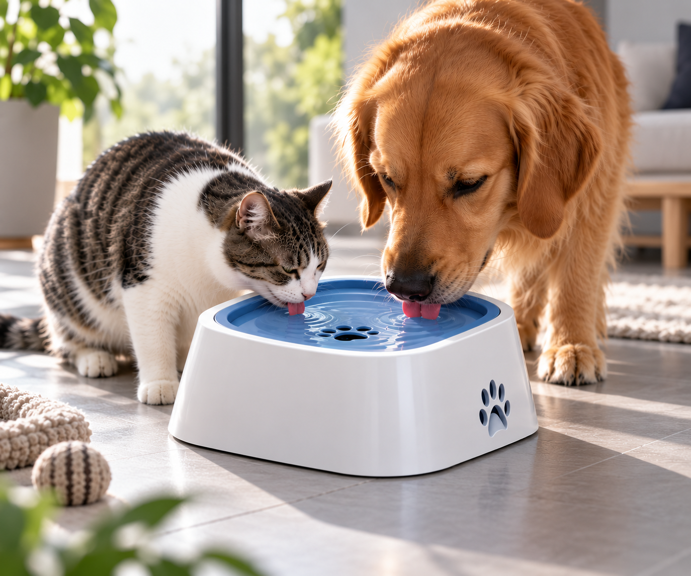 Floating Dog Water Bowl – Slow Drinking, Splash-Resistant, Non-Skid & Large Capacity